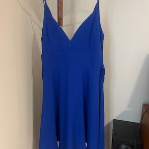 Royal blue knee length dress. Never worn, tags still on